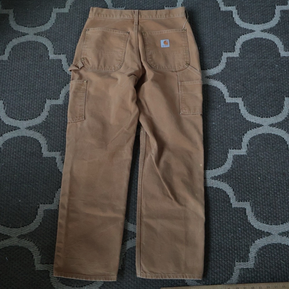 Carhartt Double Knee Pants B01 BRN Loose Original Fit Made in USA 30X30 Rare - Picture 2 of 12
